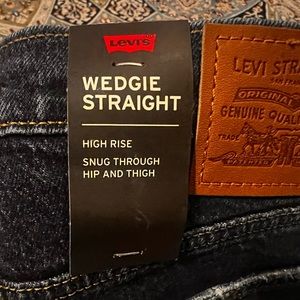 Dark Blue Wedgie Straight High Rise Levi’s